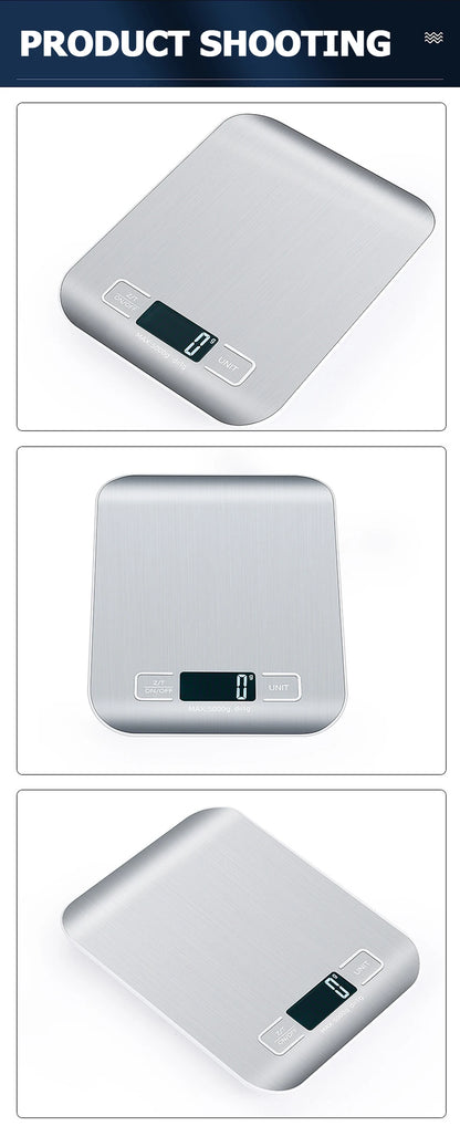Digital Kitchen Scale Stainless Steel LCD Baking Scale