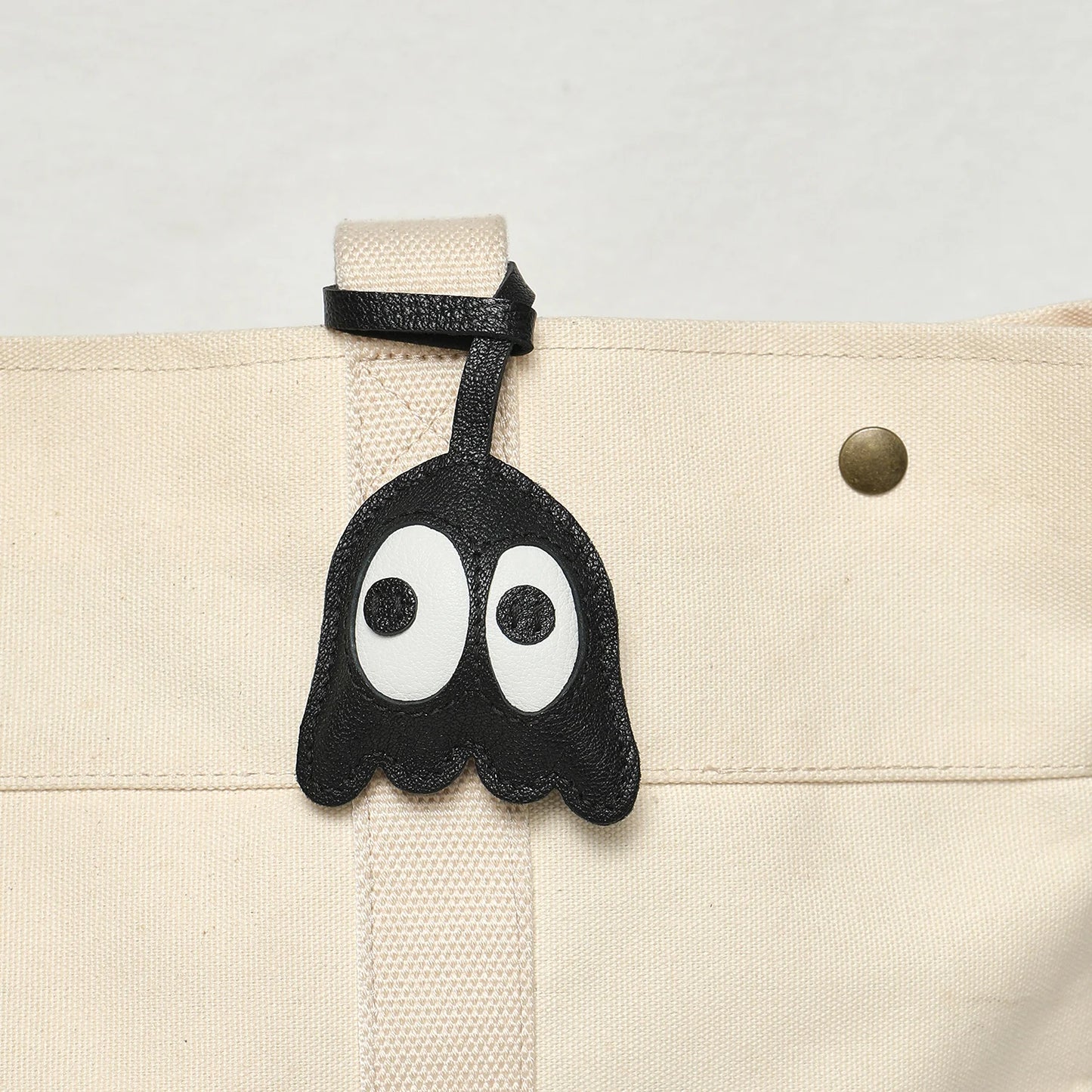 Porte-clés porte-bonheur en cuir sans visage noir confortable mignon cadeau