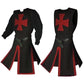 Knights Templar Crusader Cosplay Costume - Authentic Tunic & Cape Set for Halloween, Renaissance Fairs, and Historical Reenactments