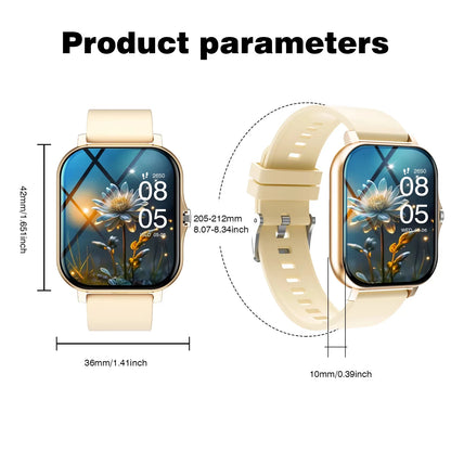 LAXASFIT Smart Watch Full Touch Screen Bluetooth Call – Heart Rate Sleep Tracker Sports Fitness Smartwatch 2026