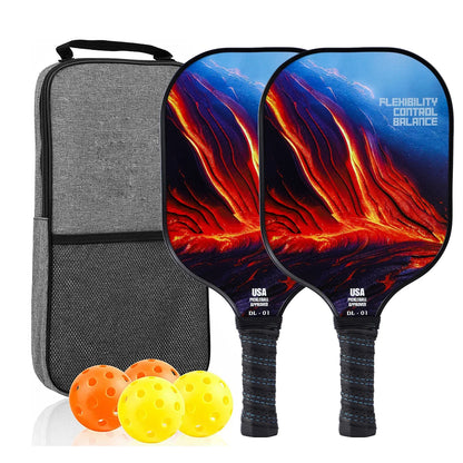 Variant image for USAPA Approved Pickleball Paddle Set of 2 with 4 Balls and Carrying Bag - Lightweight Fiberglass Rackets for Indoor and Outdoor Play-8