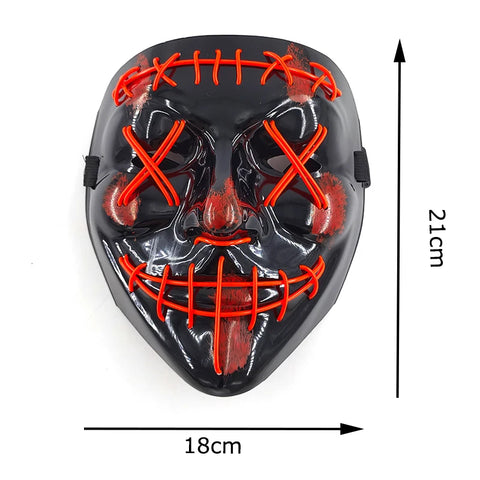 LED Purge Mask with Light Up for Halloween and Parties