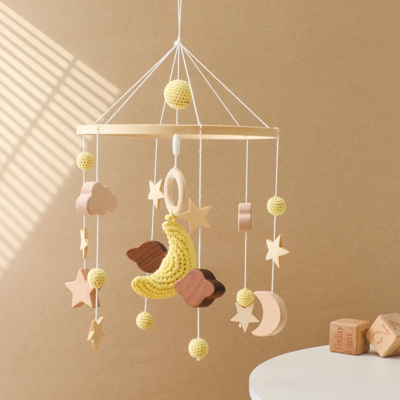 Hot Air Balloon Crib Mobile Newborn Sensory Toys Soothing