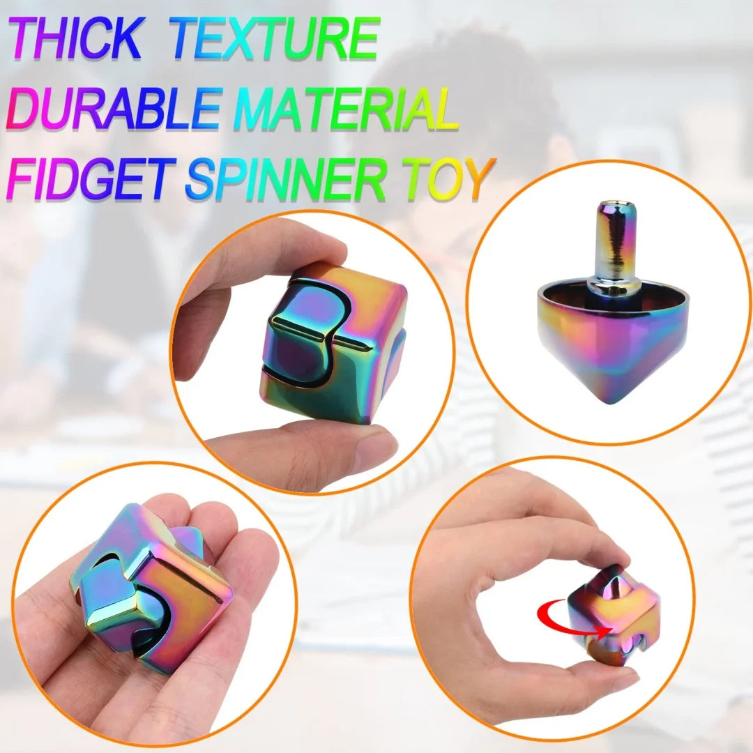 Fidget Spinner Cube Metal Desk Toy Stress Relief Gadget