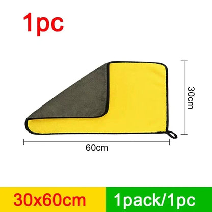 Car Microfiber Towels Double Layer Detailing Cloth Fall 2025 Soft Highly Absorbent Drying Towel