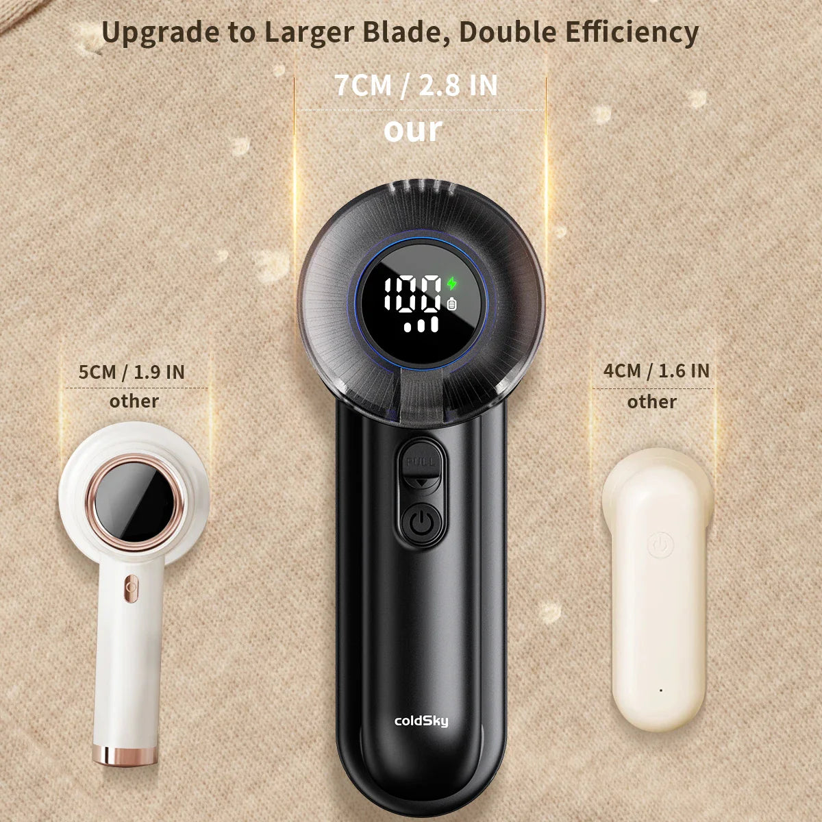 Fabric Shaver Cordless Rechargeable Digital Display Sweater Lint Remover Fall 2025 Refreshes Clothing