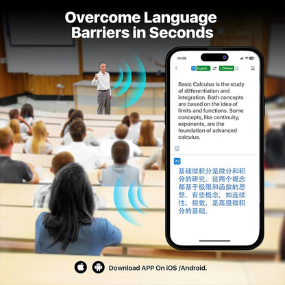 AI Translator Earbuds Offline 144 Languages 60H Case