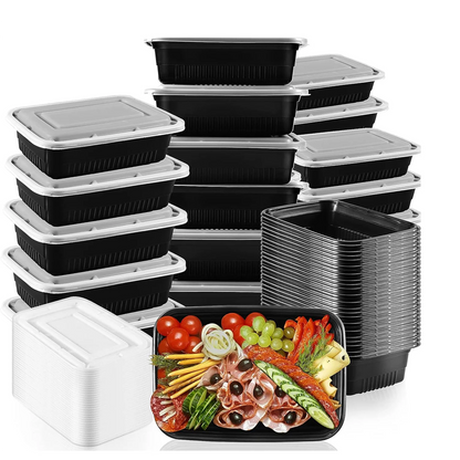 26 OZ Reusable Meal Prep Containers with Lids - Stackable, Microwavable Lunch Boxes for Food Prep