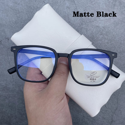 Blue Light Blocking Glasses Frame Black Square Rectangle Computer Eyewear Back To School 2026 Eye Strain Relief