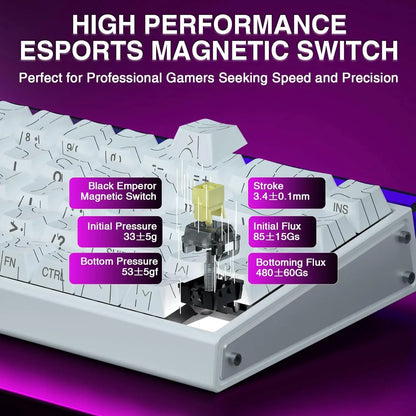 Teclado de juego mecánico con interruptor magnético al 60 por ciento 8KHz