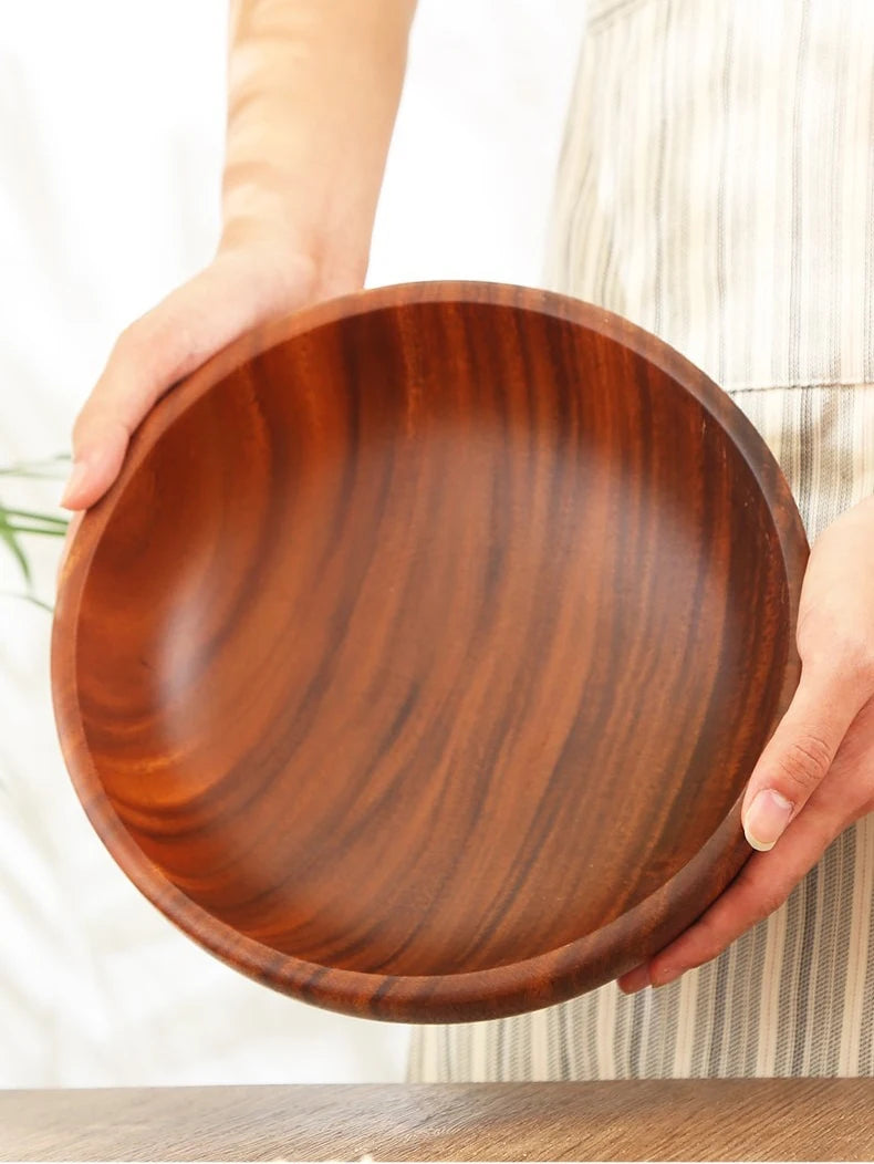 Akacie Træskål Japansk Stil Salatskål Ramadan