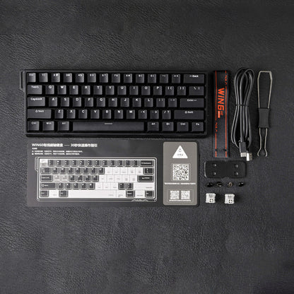 Teclado mecánico intercambiable en caliente del 60 por ciento aluminio RGB Hall