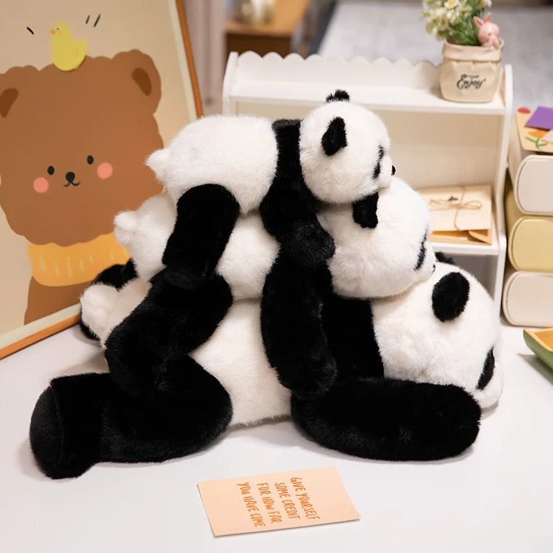 Poupée en peluche panda bébé réaliste et lestée Cadeau de Noël