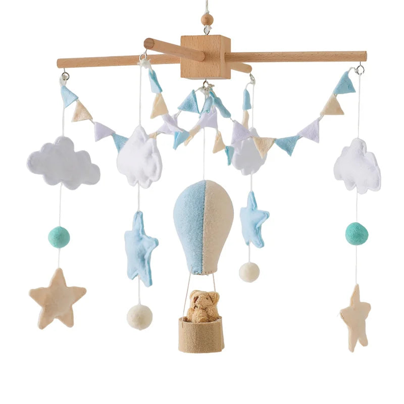 Hot Air Balloon Crib Mobile Newborn Sensory Toys Soothing