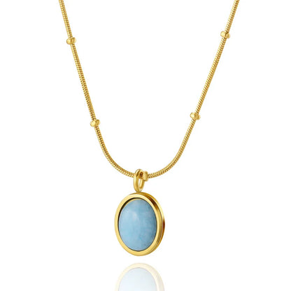 Layered Gold Tone Necklace Set With Resin Stone Pendants Boho Statement Jewelry Gift Idea Fall 2026