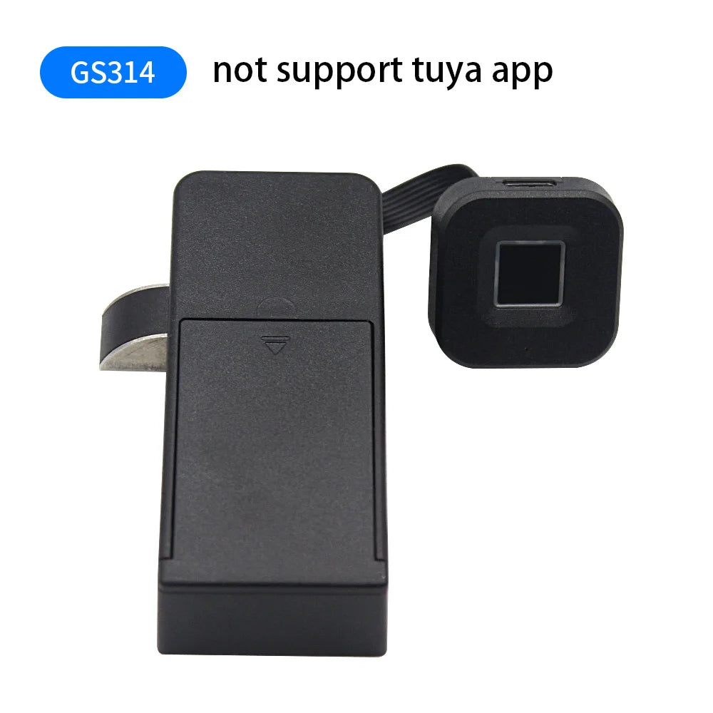 Fingerprint Cabinet Lock Black Keyless Smart Drawer Lock