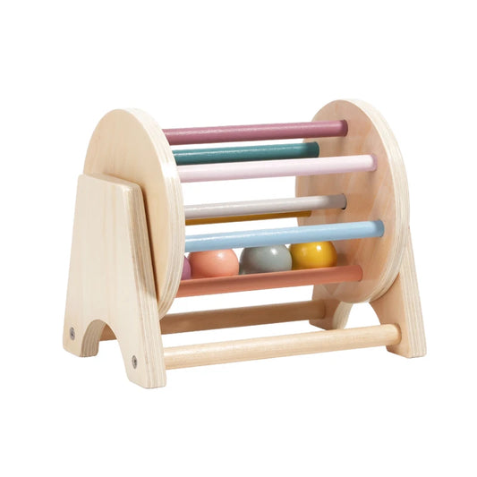 Montessori Wooden Busy Drum Newborn Sensory Toys Learning