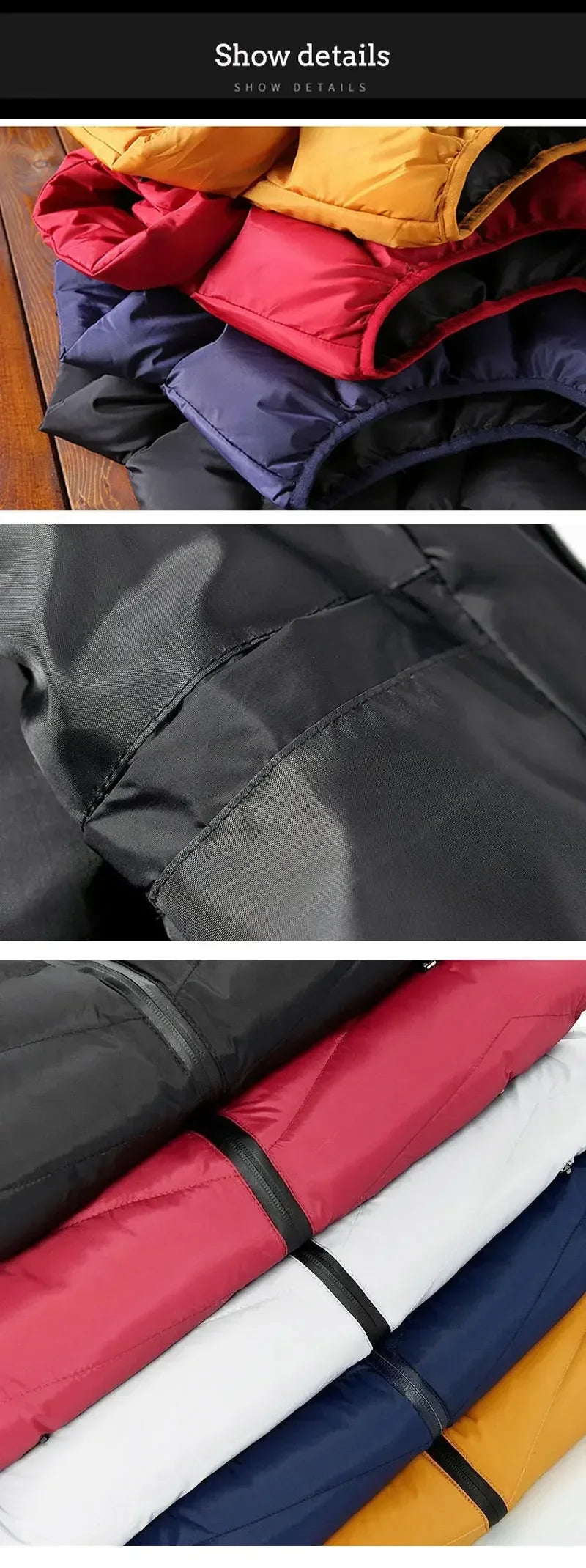 Warm Men’s Puffer Vest - Short Quilted, Polyester, Winter