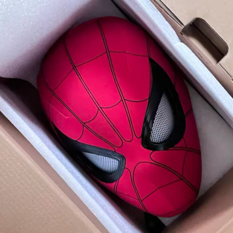 Remote-Controlled Spider-Man LED Cosplay Headgear with Glowing Red and Black Design 2026