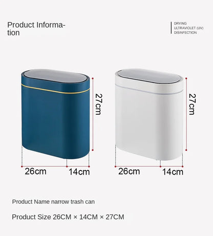 Sensor Trash Can Touchless 8L Kitchen Bathroom Bin Compact