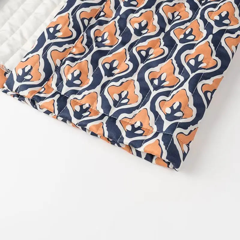 Insulating Women’s Quilted Vest - Loose Open Stitch, Cotton