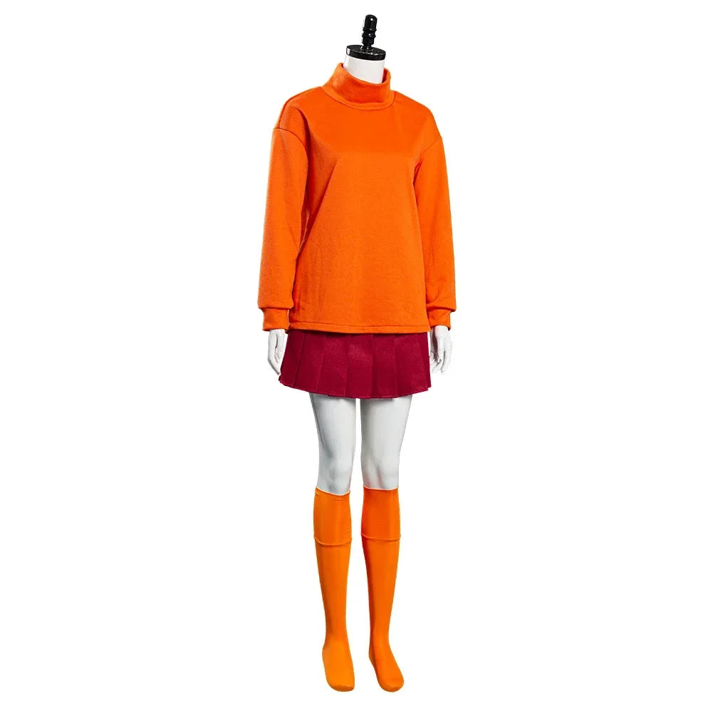 Costumes for Daphne and Velma cosplay from Scooby-Doo for Halloween
