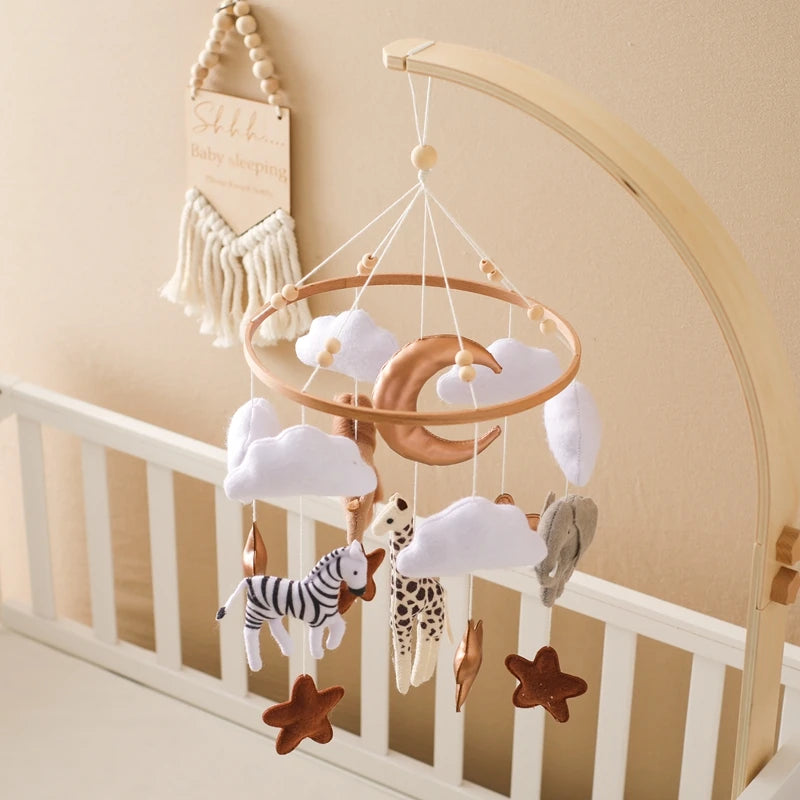 Hot Air Balloon Crib Mobile Newborn Sensory Toys Soothing