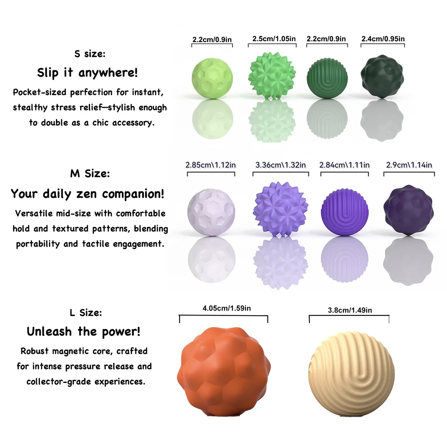 Silicone Magnetic Sensory Balls Fidget Toy Stress Relief