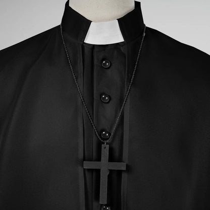 Middeleeuws katholiek priesterkostuum, pauselijke geestelijke, kazuifel-cosplaykostuum voor mannen, Halloween 2026