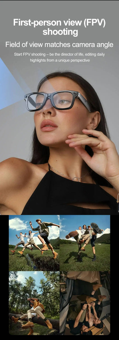 AI Smart Glasses 720P Translation Camera Sunglasses