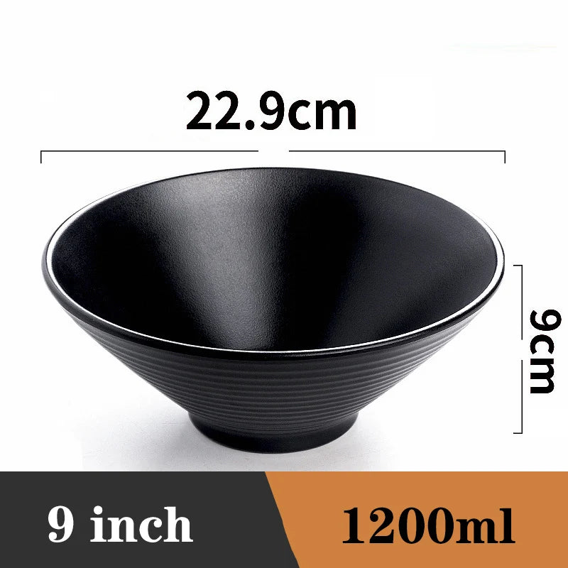 Ramen-Schüssel Schwarzer Kunststoff Japanischer Stil Nudelschüssel