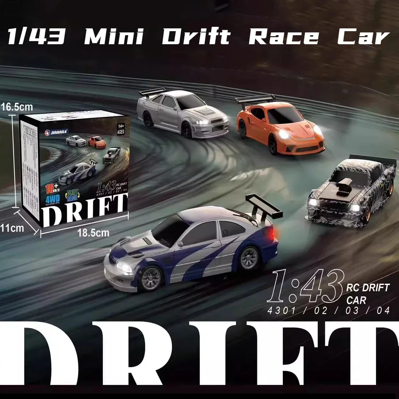 High-Speed 2.4G RC Drift Car - 4WD Remote Control Mini Racing Toy for Boys, Gift Idea