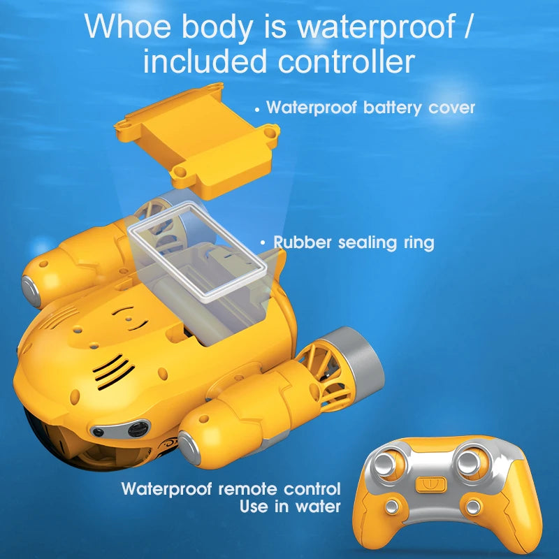 Waterproof Remote Control Motorboat with Dual Propellers - Fun RC Steamboat for Kids, Perfect Pool Toy