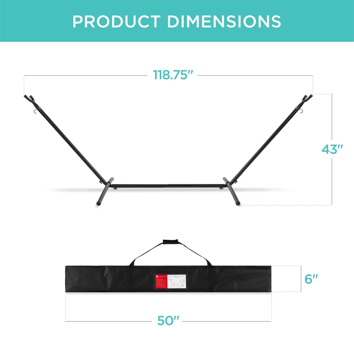 Double Hammock Heavy-Duty with Stand & Bag - 450 lb Capacity for Camping