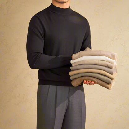 Soft Classic Men's Turtleneck Sweater - Fitted, Wool, Work