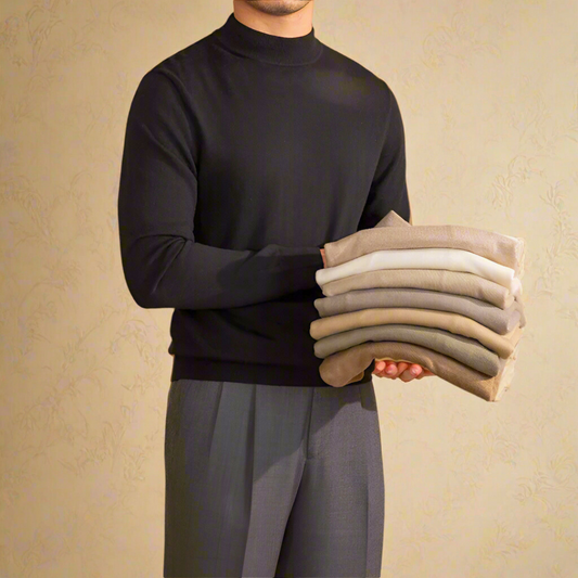 Soft Classic Men's Turtleneck Sweater - Fitted, Wool, Work