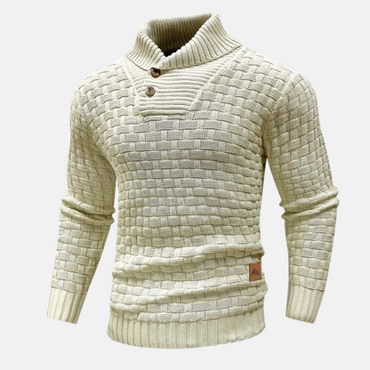 Soft Men's Knit Sweater - Shawl Collar, Knit, Casual