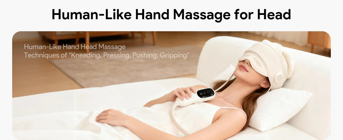 Graphene Heated Head Massager Air Pressure & Eye Compress – Stress Relief Sleep Aid 2026
