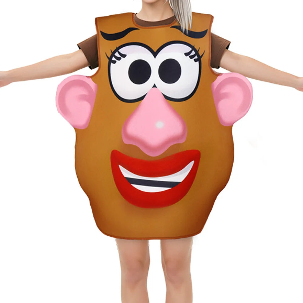 Bijpassende cosplaykostuumset voor koppels als Mr. en Mrs. Potato Head, Halloween-, carnaval- en feestoutfit 2026