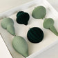 Elegant Shatterproof Velvet Christmas Ball Ornaments - Green Holiday Tree Decor, Reusable & Soft Touch 6PCS