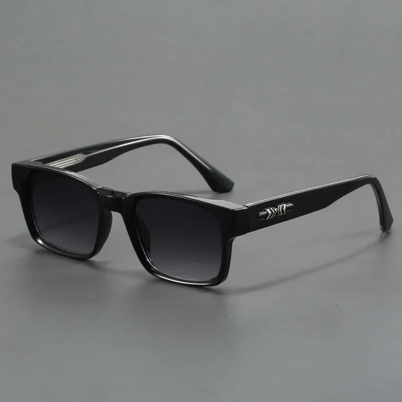 Men's square frame sunglasses UV400 – mirror lens, anti-mist outdoor driving shades, wide coverage