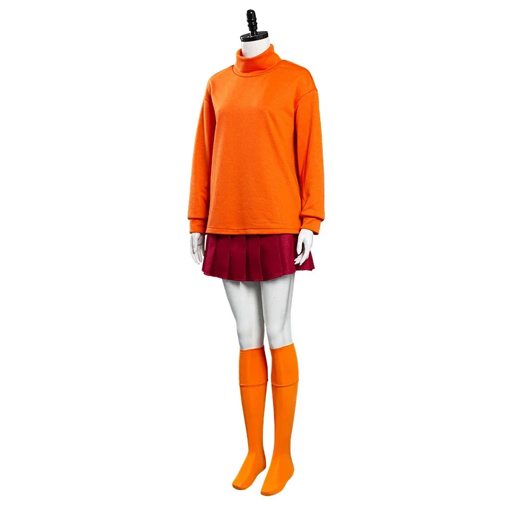 Costumes for Daphne and Velma cosplay from Scooby-Doo for Halloween