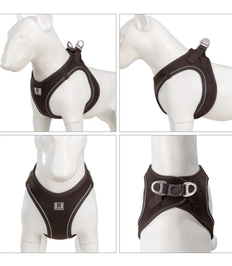 Dog Harness Leash Set Reflective Padded Vest All Seasons Outdoor Walking Gift Idea