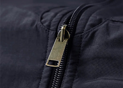 Warm Versatile Men Hooded Vest - Fleece Lined, Nylon, Outdoor