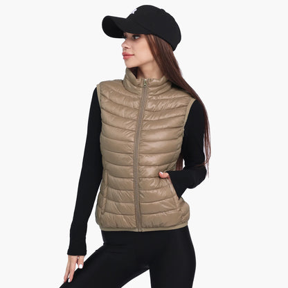 Lightweight Versatile Women's Puffer Vest - Sleeveless
