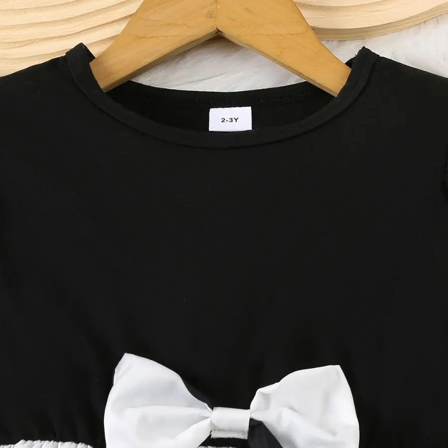 Soft girls' dress - Korean-style timeless heart-print, polyester, party wear for spring birthdays