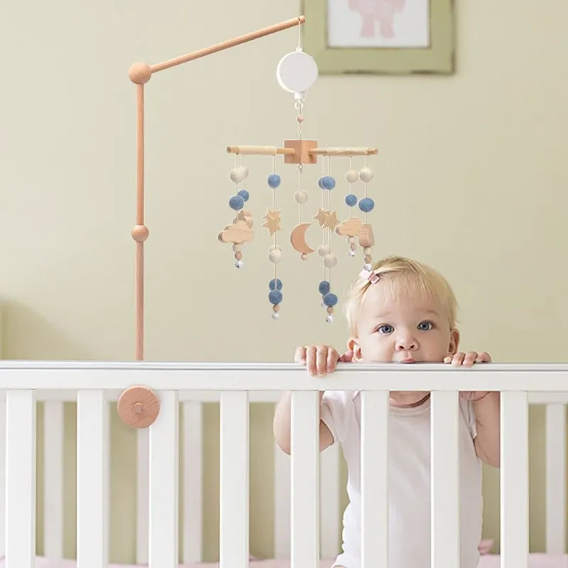 Hot Air Balloon Crib Mobile Newborn Sensory Toys Soothing