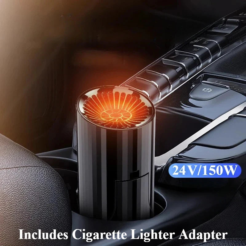 Car Heater Defogger 360 Rotatable Portable Plug In 24V 12V Quick Cabin Warmth Winter 2025