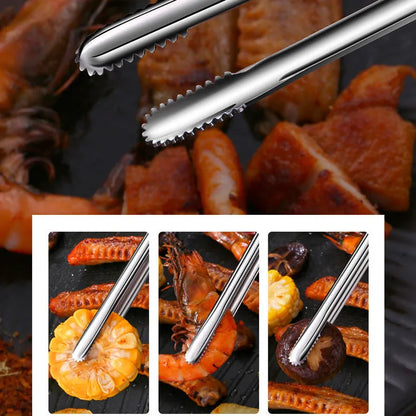 Stainless Steel BBQ Tongs Non-Slip Heat Resistant Grill Food Clip – Kitchen & Outdoor 2026