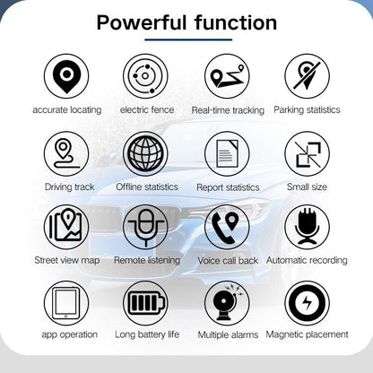 Magnetic GPS Tracker for Cars - Real-Time Vehicle Tracker with Noise Reduction & Long Battery Life, Ideal for Fleet Management & Anti-Theft Solutions